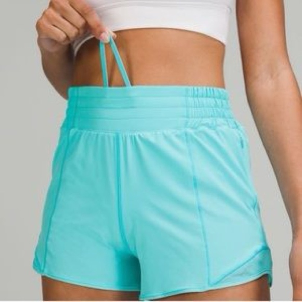 Hotty hot high rise 4 inch in electric turquoise